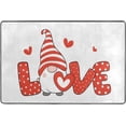 thumbnail image 4 of SKYSONIC Love Gnomes Red Non-Slip Area Rug, Valentines Day Heart Floor Carpet Comfort Floor Mats Decor for Indoor Front Porch Living Room Bedroom Kitchen, 36"x24", 4 of 5