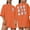 Orange, variant on Women's Print Loose Fit Crew Neck Short Sleeve T Shirt Graphic Top Womens Top Work T Shirts Women Tech Apparel Tunics for Women Summer Women Shirts Tops for Leggings Short Sleeve Women Long Sleeve T