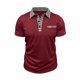 thumbnail image 4 of Blusa y camisa de manga corta con cuello vuelto para hombre, color liso, informal, de manga corta, con medio botón, con solapa abierta y cerrada, tops de poliéster para hombre, 4 of 8
