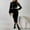 Black, variant on Swuxness Women Long Sleeves Bodycon Dresses, Women Casual Maxi Dresses, Women's Solid Color Turtleneck Slim Maxi Long Dress with Belt Black, XXL