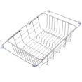 thumbnail image 3 of AMERTEER Dish Drainer Expandable Dish Drying Rack Kitchen Stainless Steel Sink Dish Rack Over Sink Dish Rack Shelf, 3 of 8