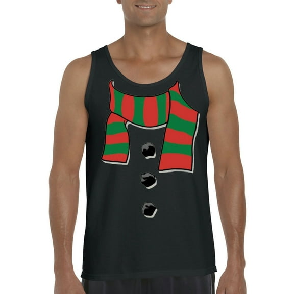 NIB - Men's Tank Top for Men - Christmas Snowman Scarf