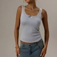 thumbnail image 3 of Bixock Women Built-in Bra Tank Tops Solid Color Square Neck Lace Sleeveless Wireless T Shirta Bras With Padded Cups Daily Bras, 3 of 6