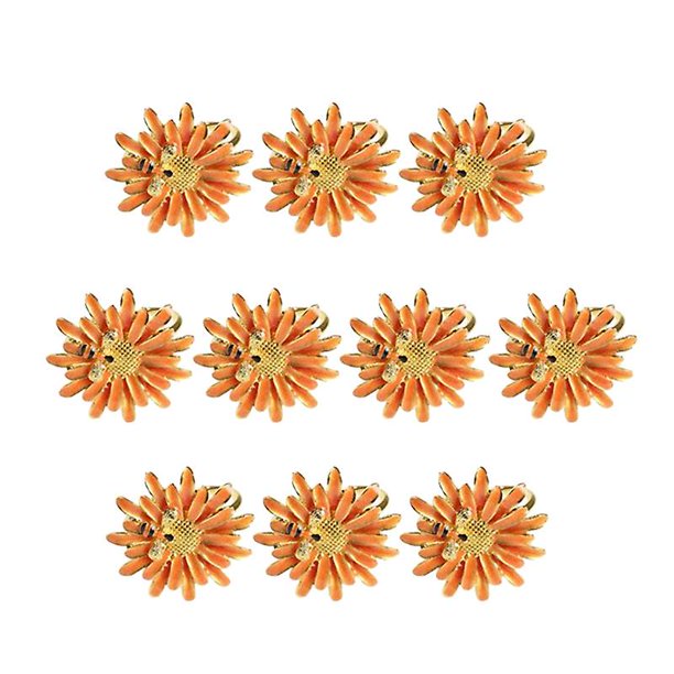 10 piezas de vajilla de hotel DENGXMXG forma de abeja y flor anillo para servilletas