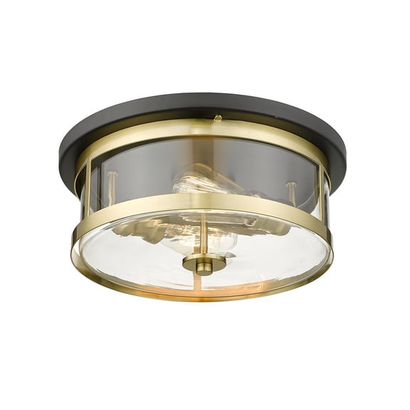 Design Living Gold & Black Semi Flush Mount Ceiling Light