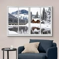 thumbnail image 2 of wall26 Canvas Print Wall Art Window View Winter Snow Mountain Range Cottage Wilderness Nature Photography Realism Scenic Landscape Colorful Multicolor for Living Room, Bedroom, Office - 12"x18&q, 2 of 5
