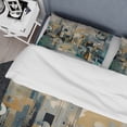 thumbnail image 4 of Designart "Reality Transcendence V" Abstract Landscape Bedding Covert Set - Abstract Landscapes Green Landscapes Bed Set With 2 Shams, 4 of 6