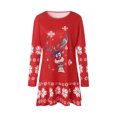thumbnail image 1 of TheFound Women's Dress, Christmas Style Pattern Round Neck Long Sleeve Dress, 1 of 9