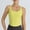 Yellow, variant on Dianli Round‑Neck Padded Sports Camisole Seamless Supportive Lined Tank Top Quick‑Dry Breathable Fabric Workout Lounge Layering Top For Yoga Gym And Daily Wear White M