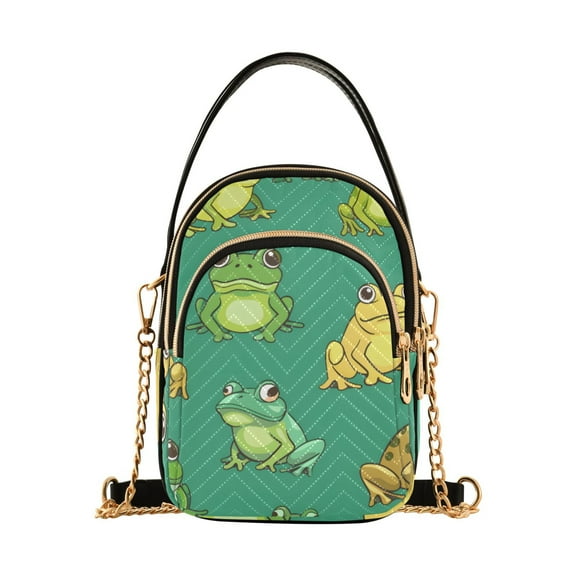 joogoo Women Cartoon Frog Chain Crossbody Bags Shoulder Handbag Phone Purse