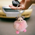 thumbnail image 5 of SPOORYYO Exquisite Cute Furry Doll Keychain Pendant, Soft Backpack Car Key Decoration with Metal Hook, Beautifully Packaged, 5 of 8