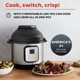 thumbnail image 3 of Instant Pot Duo Crisp 11 en 1: freidora de aire y olla a presión eléctrica con tapas multicocina que fríe, cocina al vapor, cocina a fuego lento y deshidrata. Incluye aplicación gratuita con más de 80, 3 of 5