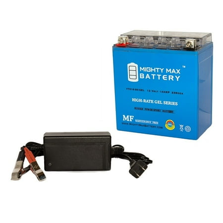 YTX16-BSGEL Battery for Suzuki LT-A500F Vinson 4WD + 12V 4Amp