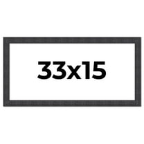 33x15 Frame Brown Rustic Solid Wood Picture Frame 1.5 Inches Wide | Interior Frame Depth 0.5 Inches