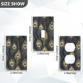 thumbnail image 7 of Yayeee Duplex Wall Plate 1-Gang 4.5"x2.7" Home Receptacle Light Switch Decorative Outlet Cover, Peacock Feathers Pattern, 7 of 7