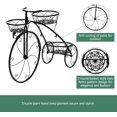 thumbnail image 4 of A 3-Seater Plant Stand with Black Paint Bicycle Shape (HT-HJ005), 4 of 5