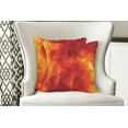 thumbnail image 4 of Ambesonne Orange Throw Pillow Cover 2 Pack, Heat Design Illustration, 24", Orange and Yellow, 4 of 6
