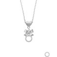 thumbnail image 2 of Delight Jewelry Silvertone Always My Sister Eternity Ring Silver tone Bow Heart Necklace, 2 of 4