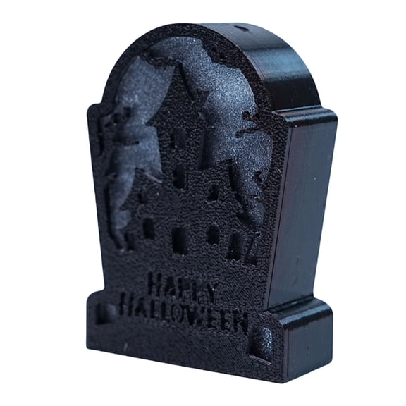 Halloween Figurine Spooky Light Up Small Tombstone 2 Inch 1 Piece with Hanging Fish Line for Indoor Outdoor Halloween Party Haunted House Tabletop and Yard Decor