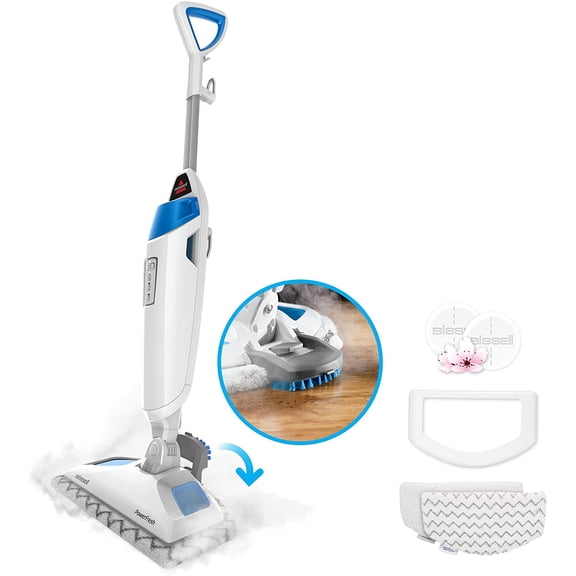 Bissell Power Fresh Steam Mop, Floor Steamer, Tile Cleaner, and Hard Wood Floor Cleaner, Blue Powerfresh