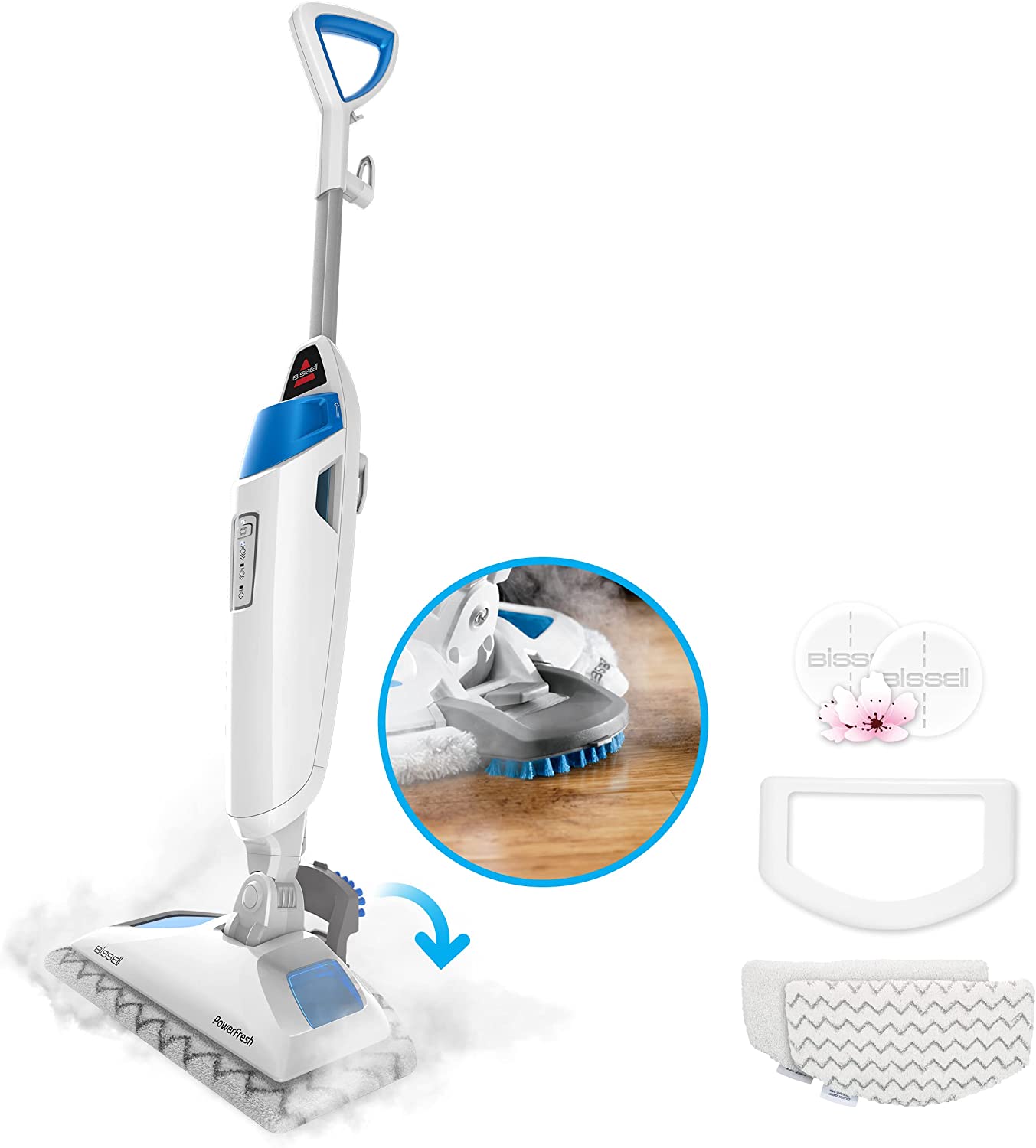 BISSELL PowerFresh Steam Mop Hard Floor Cleaner, Blue
