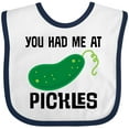 thumbnail image 3 of Inktastic You Had Me at Pickles Boys or Girls Baby Bib, 3 of 4