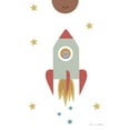 thumbnail image 2 of 1x Studio II 24x32 Gold Ornate Wood Framed with Double Matting Museum Art Print Titled - Solar Rocket, 2 of 4