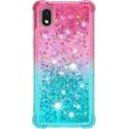thumbnail image 2 of Samsung Galaxy A01 Core Case,Creativity Clear Gradient Quicksand Glitter Flowing Liquid Floating TPU Case Bling Diamond Sparkle Cover for Samsung Galaxy A01 Core JB Powder Blue, 2 of 14