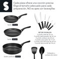 thumbnail image 3 of SIGNA Bateria De Sartenes De Aluminio Bateria De Cocina Con Revestimiento Antiadherente Juego De Ollas Y Sartenes Incluye Un Set De Cubiertos Completos 4 Personas 32 Piezas (Negra), 3 of 9