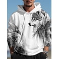 thumbnail image 2 of Sudadera con capucha para hombre nueva 2024 con estampado 3D de lobo siberiano, color negro, divertida, estilo hip hop, tendencia urbana, talla europea grande, envío gratis, 2 of 5