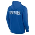 thumbnail image 3 of Men's Fanatics Blue New York Rangers Elements Blaze Tri-Blend Long Sleeve Hoodie T-Shirt, 3 of 3