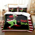 Amazon grinch threepiece set double bedding thickened abraded three
