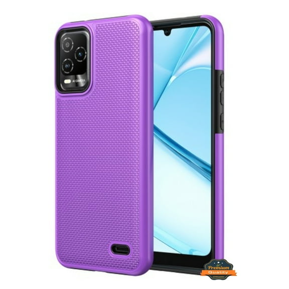 For T-Mobile REVVL 8 Pro 2025 Rugged Hybrid Dual Layer Shockproof Case TPU   PC Cover [Purple]