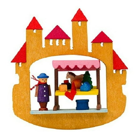 Christmas Market Stand Castle German Wood Ornament Decoration Made in