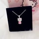 thumbnail image 3 of Collar de Hello Kitty Kawaii, caja de regalo, collar de Anime Sanrio, lindo gato Kt, cadena de clavícula de plata, ajustable, regalo de cumpleaños para mujer, 3 of 4