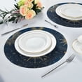 thumbnail image 4 of 15.4" Round Placemat Set of 6 Polyester Fabric Place Mats Non-Slip Dining Kitchen Table Mats for Kitchen Party Decor Mysterious Celestial Pattern, 4 of 5