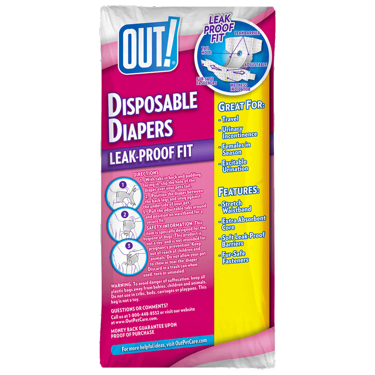 Out pet care disposable female store dog diapers