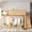 Natural, variant on Jopath Queen size Loft Bed with Storage Shelves and Wardrobe, Solid Wood Loft Beds with Detachable Slide and Ladders for Boys Girls Natural