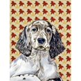 thumbnail image 1 of 11 x 15 In. English Setter Fall Leaves Portrait Flag, Garden Size, 1 of 1