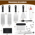 thumbnail image 2 of 14 Piezas Kit asador de Carne, Juego de Utensilios para Parrilla, Kit de Accesorios de Barbacoa de Acero Inoxidable para Hombres y papá, Ideal para Carnes Asadas, 2 of 10