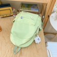 thumbnail image 4 of Casual Schoolbag Nylon Bookbag Multi-pocket Preppy Style Knapsack (Green), 4 of 10