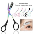thumbnail image 1 of Eyebrow Scissors Detachable Comb Ergonomic Smooth Edge Sharp Blade Portable Eyebrow Trimming Stainless Steel Waterproof Eyebrow Trimmer Beauty Tool, 1 of 8