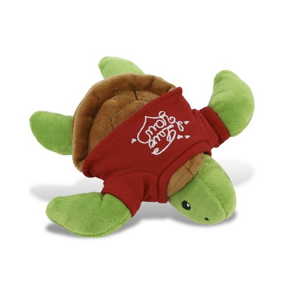 DolliBu I LOVE YOU Super Soft Sea Turtle Plush- Cute Turtle Plush Stuffed Animal with I Love You Red Shirt For Valentine, Anniversary, Romantic Date, Boyfriend, or Girlfriend Gift - 6 Inches
