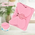 thumbnail image 2 of CoverTrend Case for iPad 6th/5th Generation (9.7 Inch, 2018/2017 Model),iPad Air 2 / 1st Case, iPad Pro 9.7 Case 2016, Cute Butterfly Rotating Stand Lightweight Kids Friendly Shockproof Case, Rose, 2 of 6