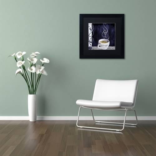 Trademark Fine Art "Cafe Blue IV" Canvas Art by Color Bakery Black Matte, Black Frame