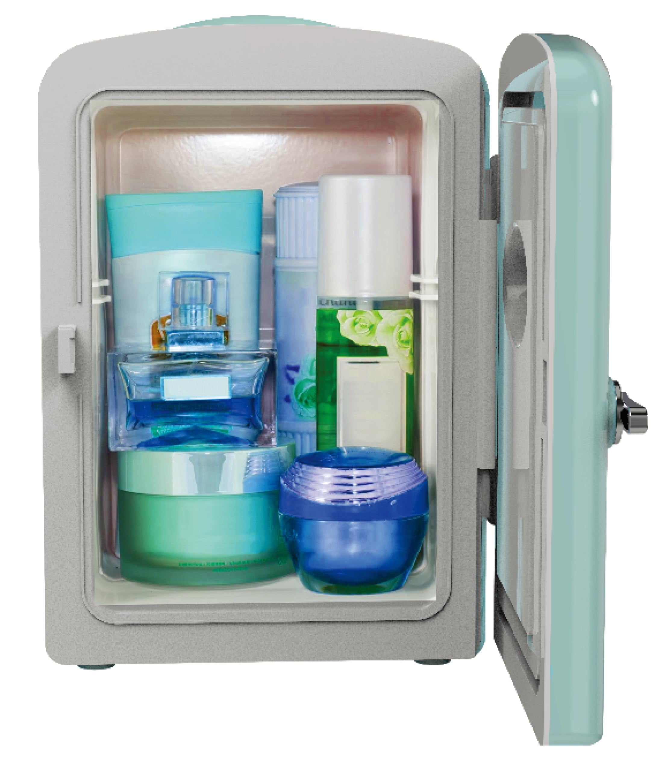 RCA 6-can Capacity Retro Mini Fridge, Mint, Compact Design