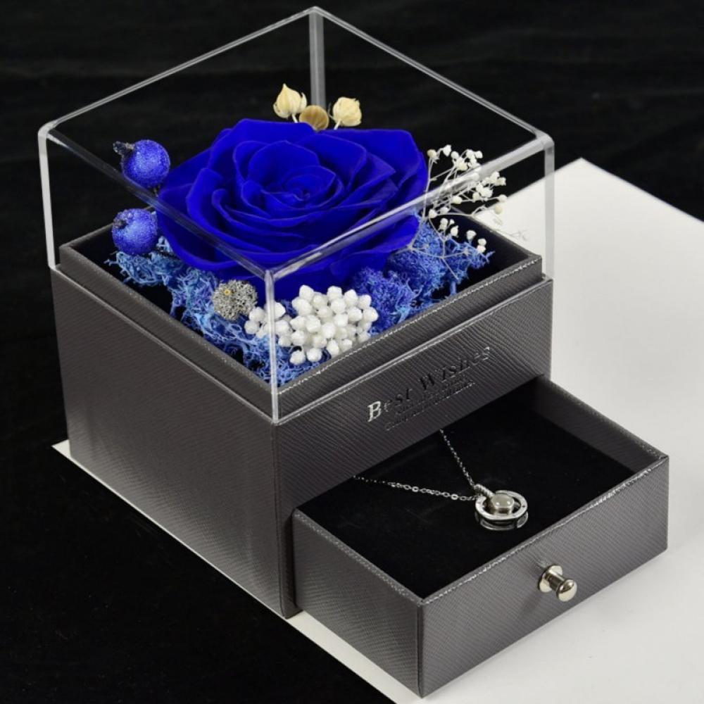 1pc Handheld Flower Box With Mirror Surface, Silver Flower Basket & Gift Box  For Bouquet Packaging