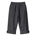 thumbnail image 4 of Only Moment Shorts for Women Cotton Summer Casual Loose Elastic Waist Drawstring Lace Boho Beach Cover Up Shorts Golf Shorts Women Dark Gray,XL, 4 of 4