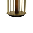 thumbnail image 4 of Benjara BM224830 Metal Table Lamp with Cage Design Support with Round Base, White & Brass, 4 of 5