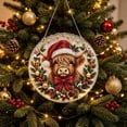 thumbnail image 5 of Christmas Pearl Diamond Art Hanging Ornament Kit, Santa Sun Catcher Ornament, 10in Shaped Acrylic & Pearl Diamond Art Kit for Adult Beginner, Christmas Decor Gift for Home Door Wall Decor, Shape C, 5 of 9